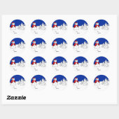 Stickers cadeaux de vacances Snowman (Feuille)