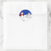 Stickers cadeaux de vacances Snowman (Sac)