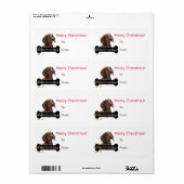 Stickers cadeaux Feliz Naughty Dachshund (Feuille entière)