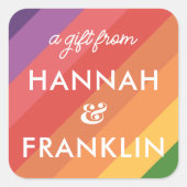 Stickers Cadeaux Filles Arc-en-ciel (Devant)