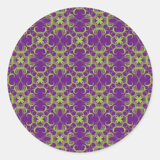 Stickers Cadeaux Lime Et Motif Violet (Devant)