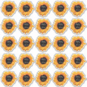 Stickers Cadeaux Monogrammes de tournesol radiant (Devant)