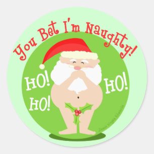 Stickers Cadeaux Noël Naughty Père Noël