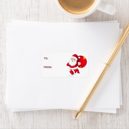 Stickers cadeaux père Noël (En situation)