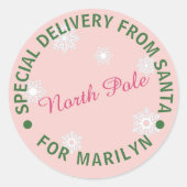 Stickers cadeaux Père Noël personnalisés (Devant)