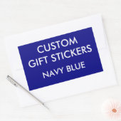 Stickers cadeaux personnalisés MARINE BLUE RECTANG (Enveloppe)