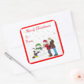 Stickers Cadeaux Snowman Gens Lizzy (Enveloppe)