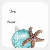 Stickers Cadeaux Tropical Christmas Starfish (Devant)