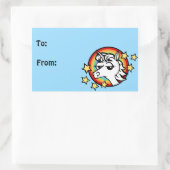 STICKERS CADEAUX UNICORN FUNNY MATTE RECTANGLE (Sac)