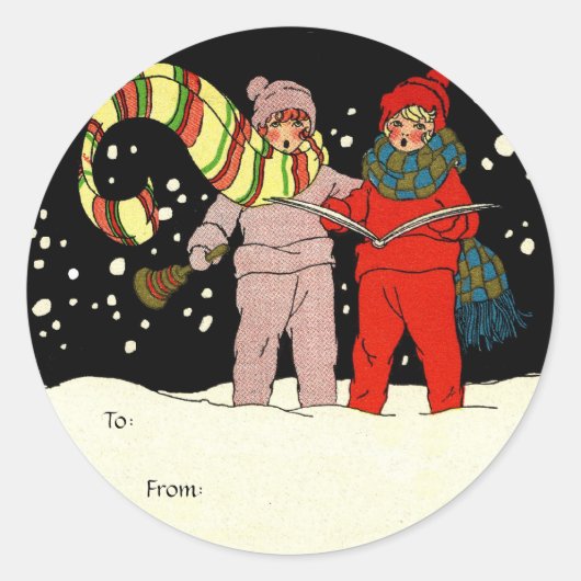 Stickers Cadeaux Vintage Christmas (Devant)