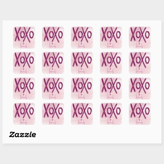 Stickers cadeaux XOXO (Feuille)
