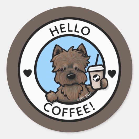Stickers café Cairn Terrier (Devant)