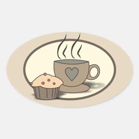 Stickers café et muffin pour les amateurs de café (Devant)