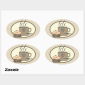Stickers café et muffin pour les amateurs de café (Feuille)