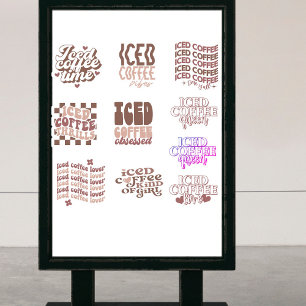 Stickers café glacé pack CUT