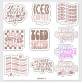 Stickers café glacé pack CUT (Feuille)