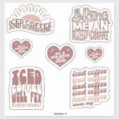 Stickers café glacé pack CUT super (Feuille)