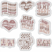 Stickers café glacé pack drôle (Devant)