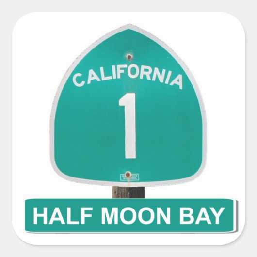 Stickers California Highway 1 Halle Moon Bay (Devant)