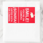 Stickers Caméra vidéo bilingue anglais espagnol (Sac)