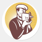 Stickers Cameraman vintage (Devant)