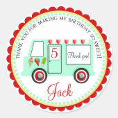 Stickers Camion crème glacée - garçon (Devant)