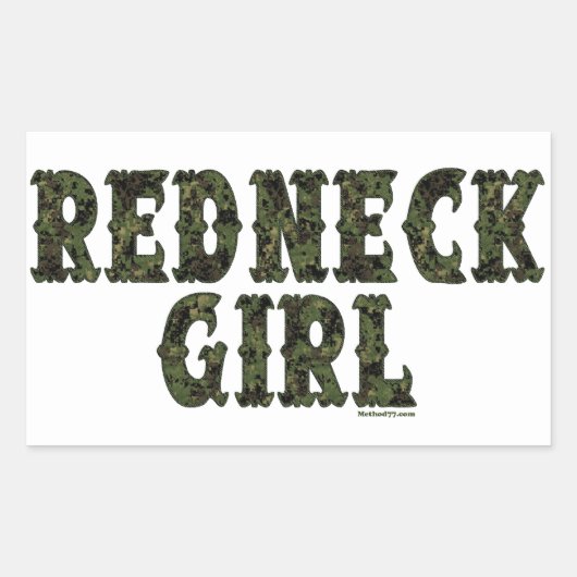 Stickers Camo Green Girl Redneck (Devant)