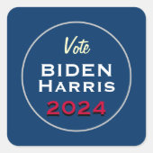 Stickers Campagne Carré Vote Biden Harris 2024 (Devant)