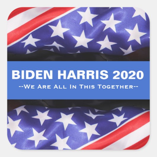 Stickers Campagne Drapeau BIDEN HARRIS 2020 USA (Devant)