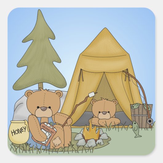 Stickers Camping Ours (Devant)