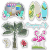 Stickers Camping Tropical Shapbook en Floride (Devant)