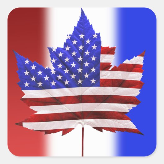 Stickers Canada USA Stickers American Canadian Fla (Devant)