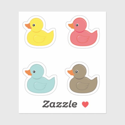 Stickers Canard en caoutchouc (Feuille)