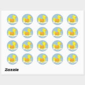 Stickers canard en caoutchouc jaune (Feuille)