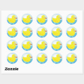 Stickers canard en caoutchouc jaune (Feuille)