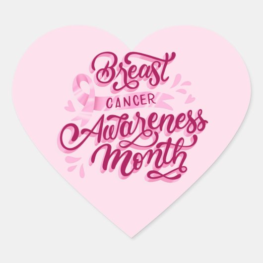 Stickers Cancer du Sein - Ruban rose (Devant)