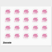 Stickers Cancer du Sein - Ruban rose (Feuille)