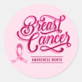 Stickers Cancer du Sein - Ruban rose (Devant)