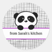 Stickers Canning Panda violet de cuisine (Devant)