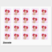 Stickers Capybara de la Saint Valentin en classe (Feuille)