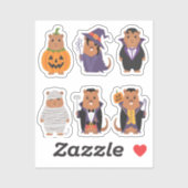 Stickers Capybara Halloween (Feuille)