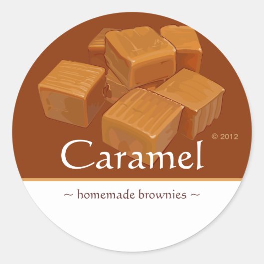 Stickers Caramel personnalisables (Devant)