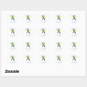 Stickers cardiaques de sensibilisation au suicide (Feuille)