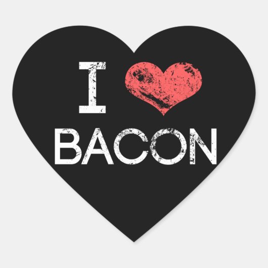 Stickers cardiaques "I Love Bacon" (Devant)