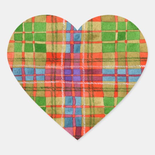 Stickers cardiaques MAC RAE TARTAN (Devant)