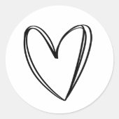 Stickers cardiaques pour cadeaux, enveloppes, boug (Devant)