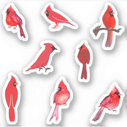 Stickers Cardinal Rouge (Devant)