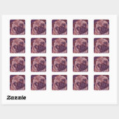 Stickers carlin à visage chiot (Feuille)