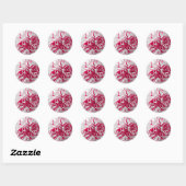 Stickers - Carnation en rouge et blanc (Feuille)