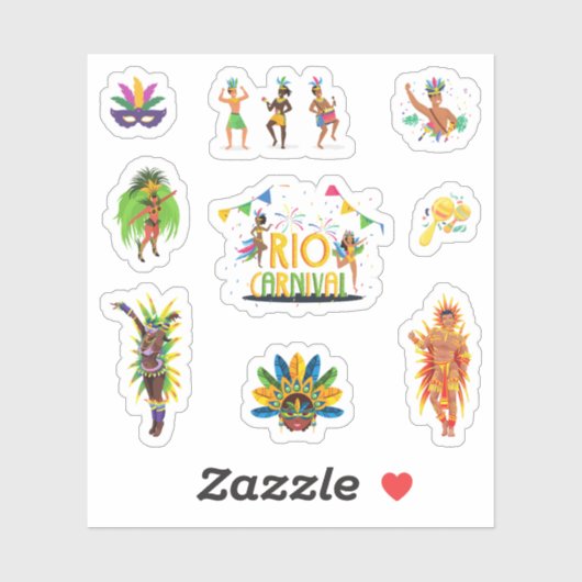 Stickers Carnaval de Rio (Feuille)